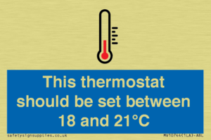 This thermostat should be set between 18 and 21°C